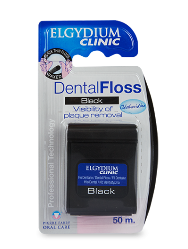 Elgydium Clinic Dental Floss Black