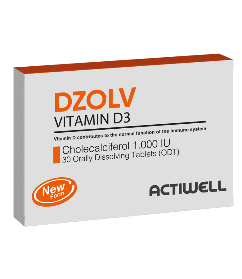 Actiwell Dzolv Vitamin D3 1000Iu Odt Tabs 30S