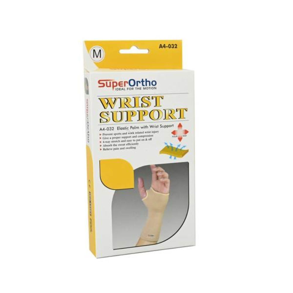 Super Ortho Elastic Wrist Support W/Palm Beige Color-A4-032-M