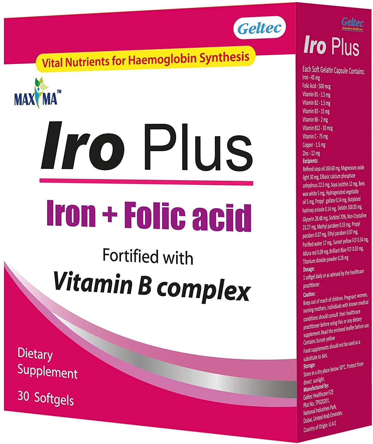 Maxima Iro Plus Caps 30S