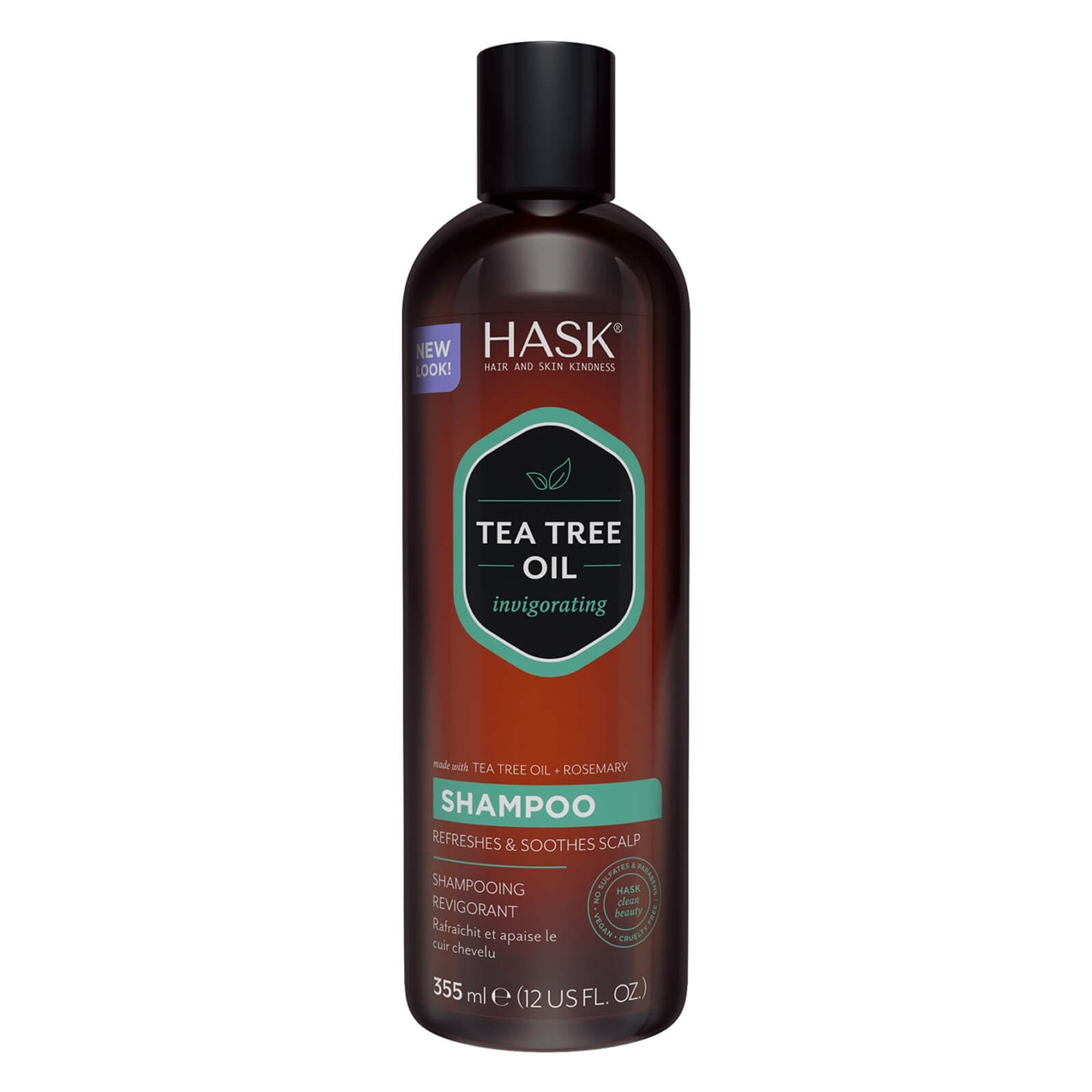 Hask Tea Tree Oil & Rosemary Shampoo 355Ml