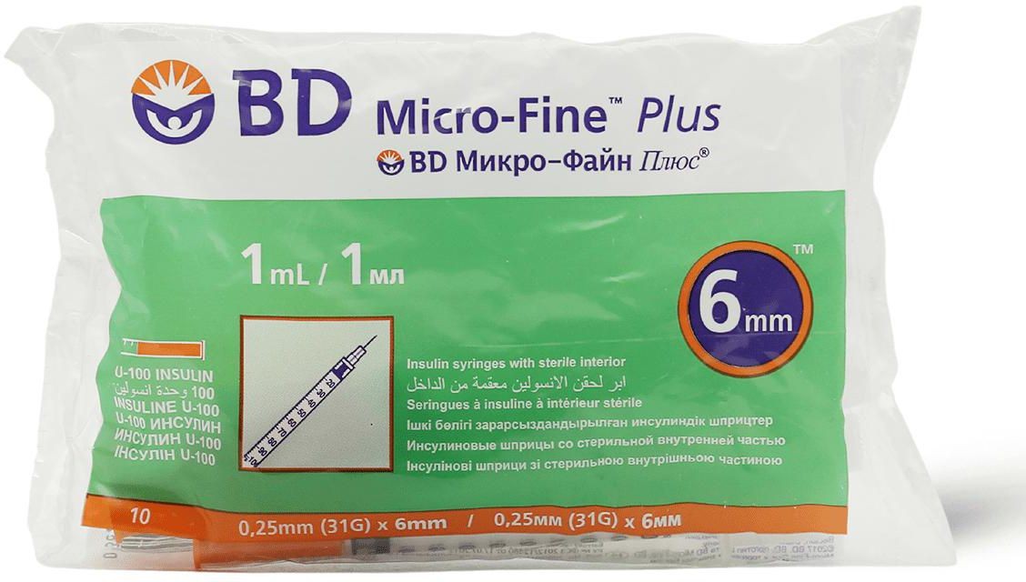 Bd Microfine 1Ml 31G Insu Syringe X 10