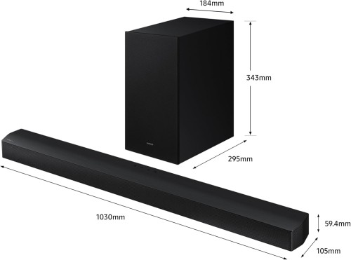 Samsung 5.1ch Soundbar, B-Series, Dolby Audio, Built-in Side Speakers, Subwoofer...