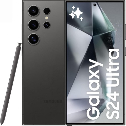 Samsung Galaxy S24 Ultra AI Phone, 256GB Storage, Titanium Black, 12GB RAM, Andr...