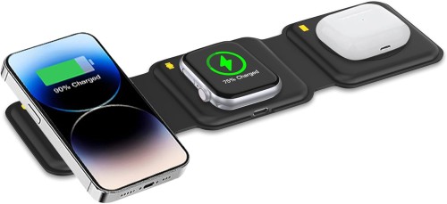 CARRERA 3 in 1 Foldable Wireless Charger Pad CWC-235, Magnetic 15W Fast Charging...