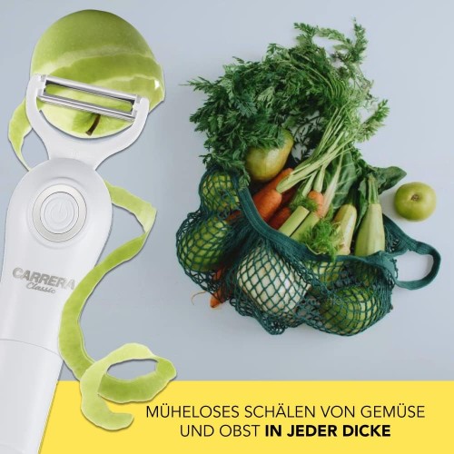Carrera Electric Peeler Fruit and Vegetables - Set of 5 Stainless Steel Blades -...