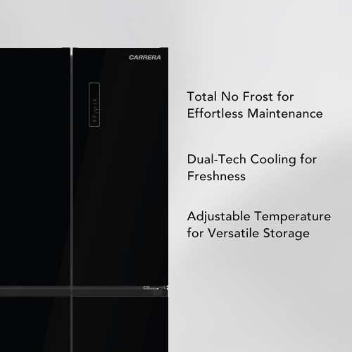 Carrera 4-Door Refrigerator – 415L Capacity, Cross-Door Design, No Frost, Multi-...