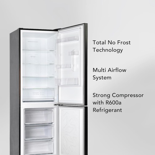 Carrera 2-Door Combi Refrigerator – 317L Total Capacity, No Frost, Multi Airflow...