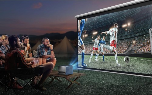 Hisense up to 300 Inch 4K VIDAA HDR 10 UHD Portable Mini Projector, Dolby Vision...