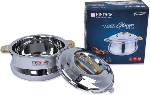 MINTAGE CASSEROLE GLACIER-1500 ML (GOLDEN PVD HANDLE)