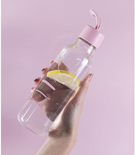 Ou Liv Flat Squeeze Water Bottle, 700 Ml Capacity, Rose Pink
