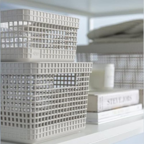 Ou Grid Basket, 2.5 Liter Capacity, Beige