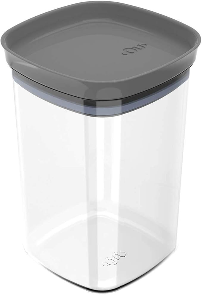 Ou Block Square Airtight Food Containers - Varis Sizes And Colors (Grey, 1L)