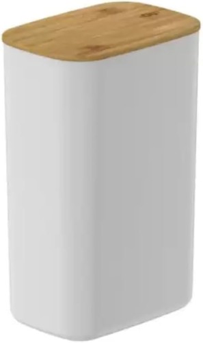 Ou Hermetic Canister 2.3L White - Airtight Pot, Minimalist Style, Round Shape, C...