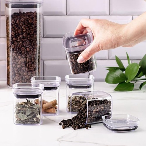 Ou Hermetic Canister Block Set 6 Pieces (0,150L) Natural