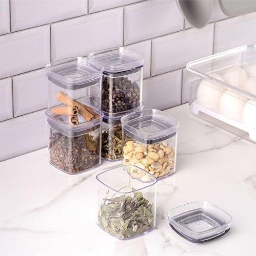 Ou Hermetic Canister Block Set 6 Pieces (0,150L) Natural