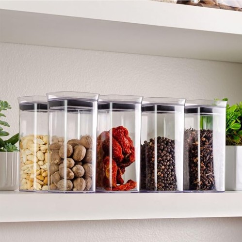 Ou Hermetic Canister Block Set 4 Pieces (0,340L) Natural