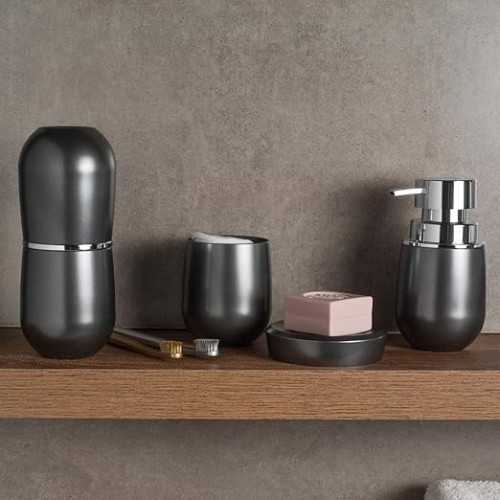 Ou Liquid Soap Dish 400Ml Soap Dispenser Bathroom Sink Or Premium Graphite