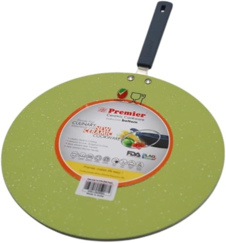 Premier Ceramic Tawa Concave 28cm | Induction Base for Even Cooking | Non-Stick,...