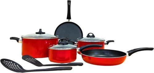 Premier 10PCS Non-Stick Cookware Set - Heat Resistant Handles - Dishwasher Safe...