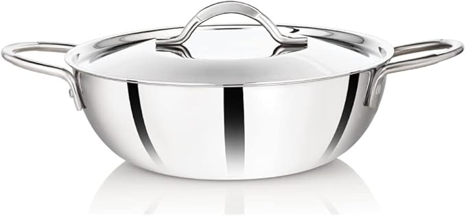 Premier 3-ply Clad Stainless Steel Kadai - 26 cm