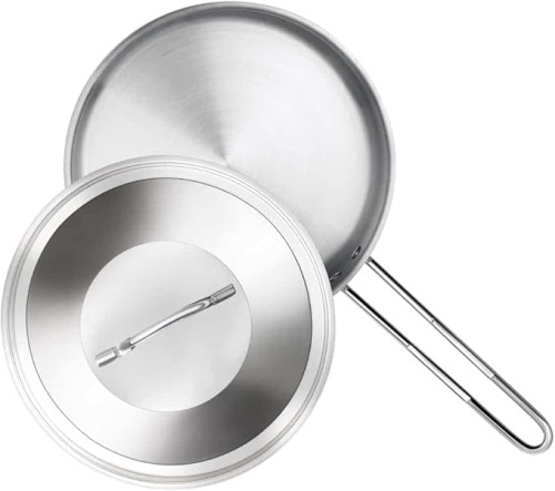 Premier 3-ply Clad Stainless Steel Classic Fry Pan with Lid Tpf-24 Cm