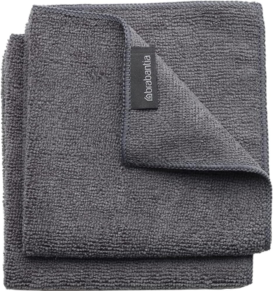 Brabantia Microfiber Dish Cloths, Set of 2-Grey