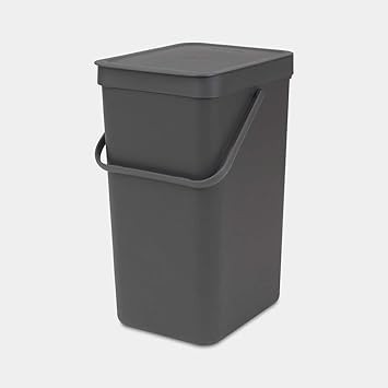Brabantia Sort & Go Waste Bin, 16 litre - Grey