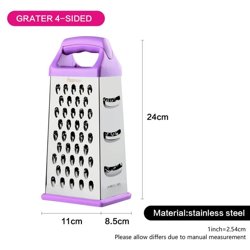 Fissman Four-Sided Vegetable Grater 24cm Purple