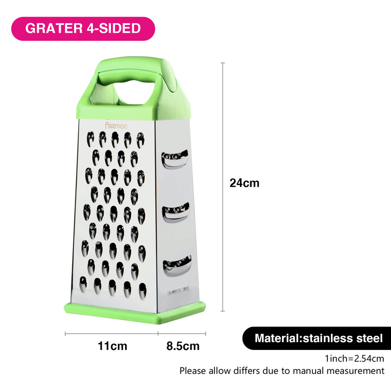 Fissman Four-Sided Vegetable Grater 24cm Green