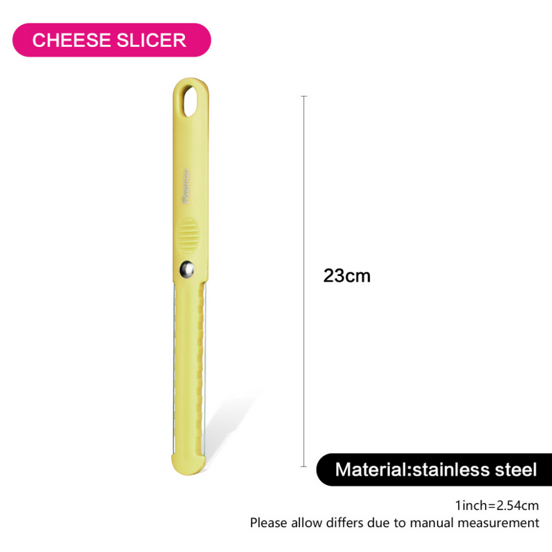 Fissman Cheese And Butter Slicer With Stainless Steel And Food Grade Plastic Yel