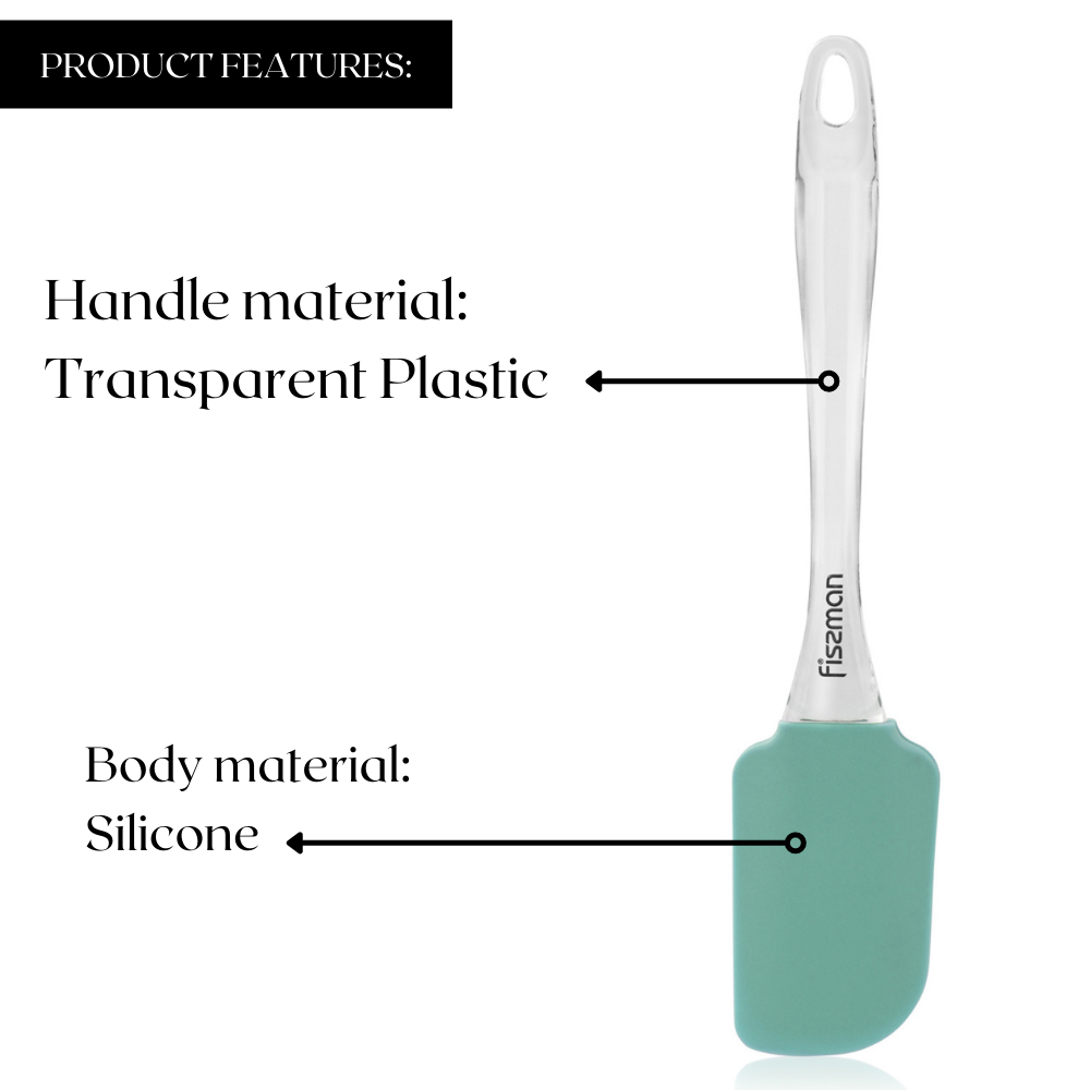 Fissman Spatula With Transparent Handle Mint Green/Clear