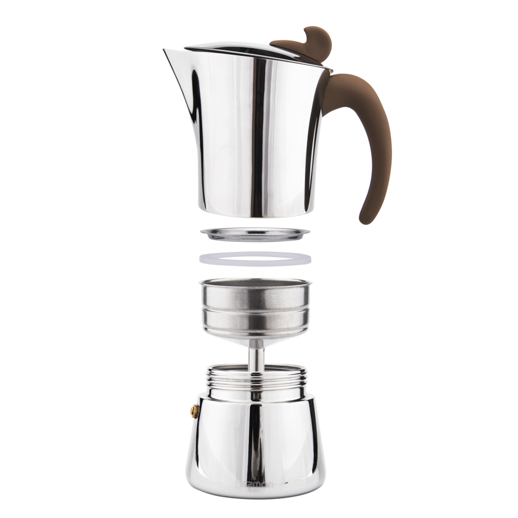 Fissman Stovetop Espresso Maker For 4 Cups/240ml (Stainless Steel)