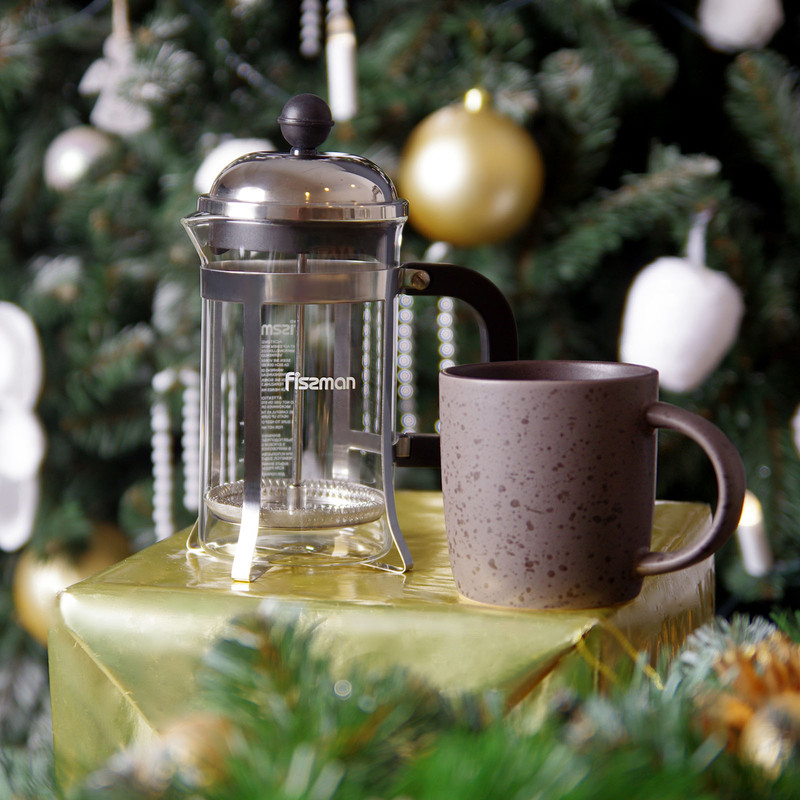 Fissman French Press Coffee Maker Freddo 1000ml (Borosilicate Glass)