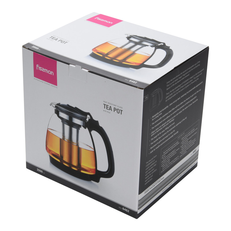Fissman Tea Pot 1350ml With Filter (Glass)