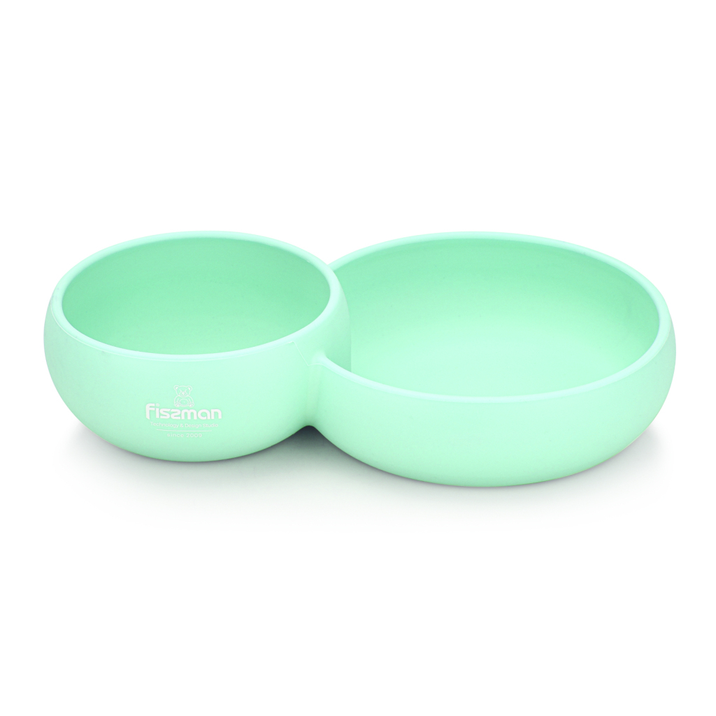 Fissman Deep Bowl With Divided Two Sides Mint Green 580ml