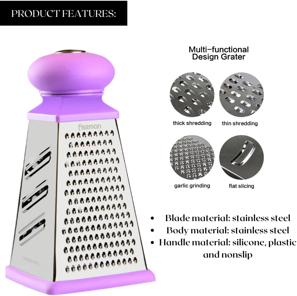 Fissman 4 Side Grater Purple/Silver