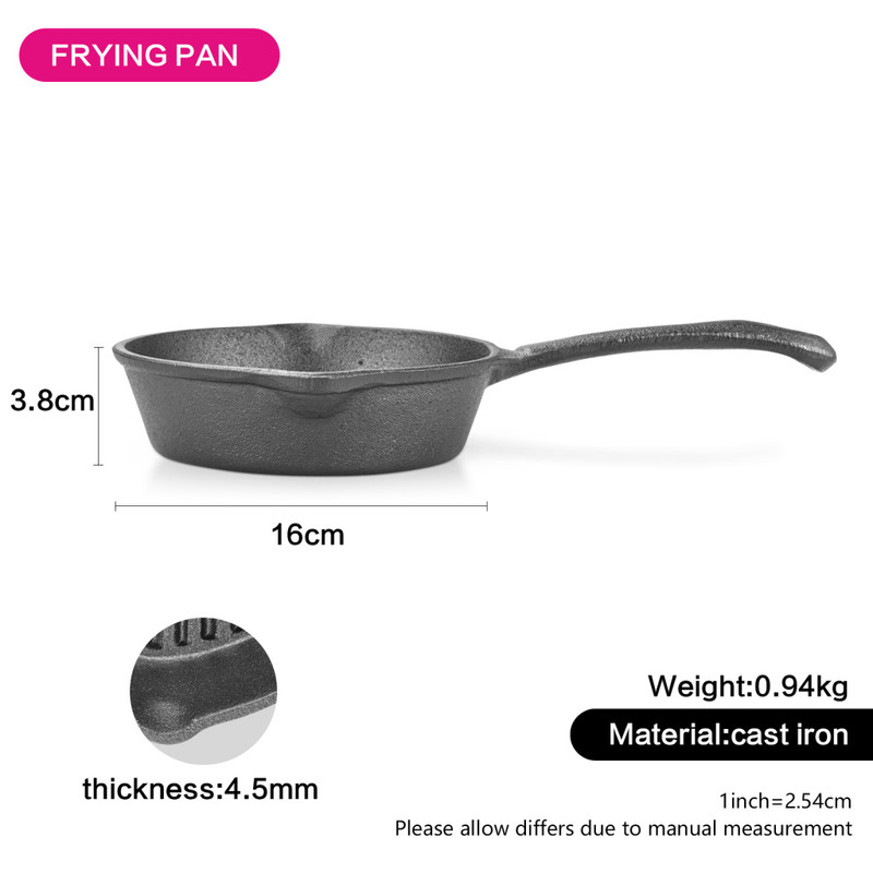 Fissman Frying Pan 16x3.8cm (Cast Iron)