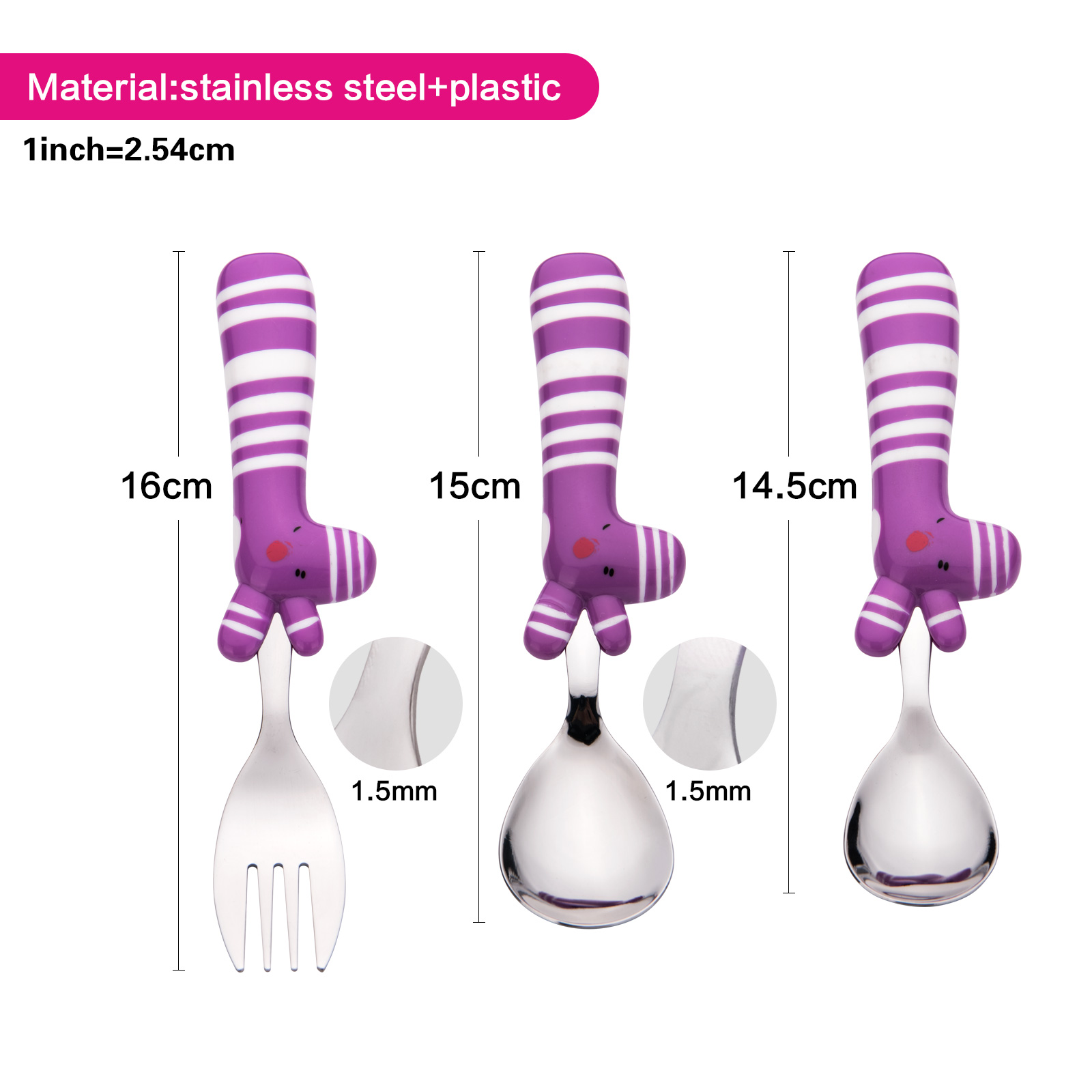 Fissman Cutlery Set Zebra 3 Pcs (Stainless Steel)