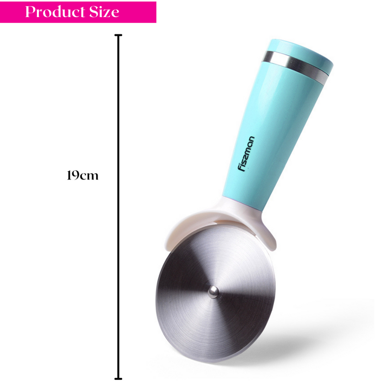 Fissman Stainless Steel Pizza Cutter Mint Green 19cm