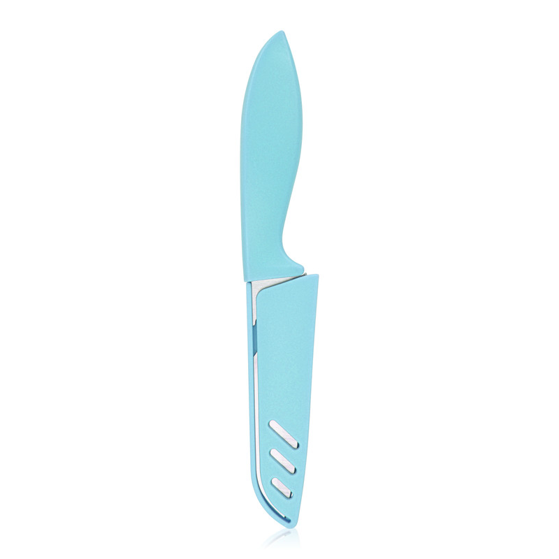 Fissman Utility Vegetable And Fruit Knife With Sheath Blue Green 21cm