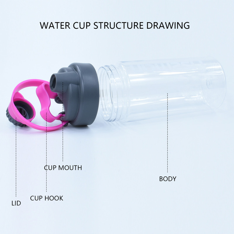 Fissman Plastic Water Bottle 600ml/20cm Purple