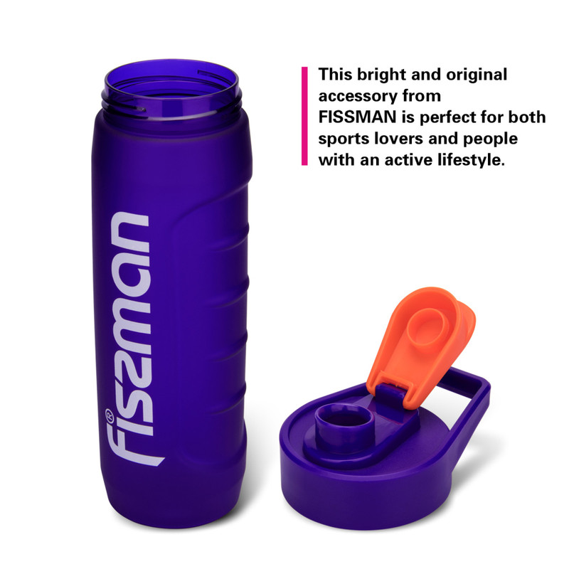 Fissman Plastic Water Bottle 600ml/23cm Blue