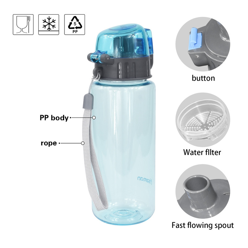 Fissman Plastic Water Bottle Blue