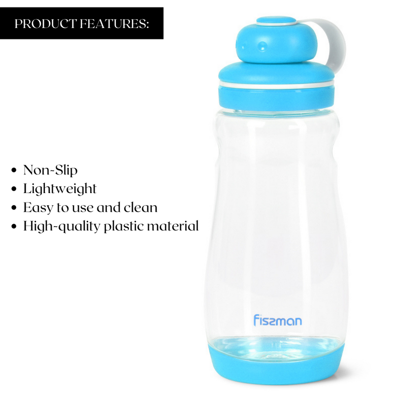 Fissman Plastic Water Bottle Blue  500ml