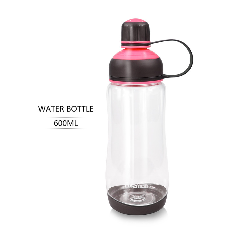 Fissman Plastic Water Bottle Pink/Black