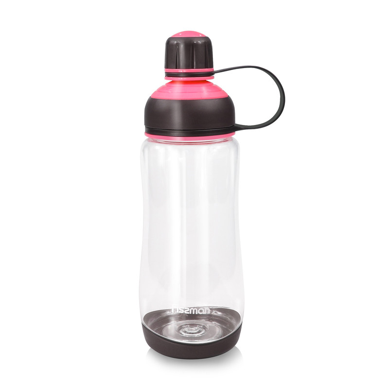 Fissman Plastic Water Bottle Pink/Black