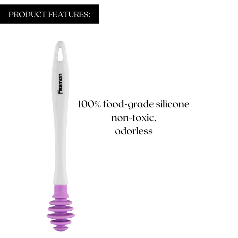 Fissman Honey Server with Plastic Handle  Silicone Purple 20cm