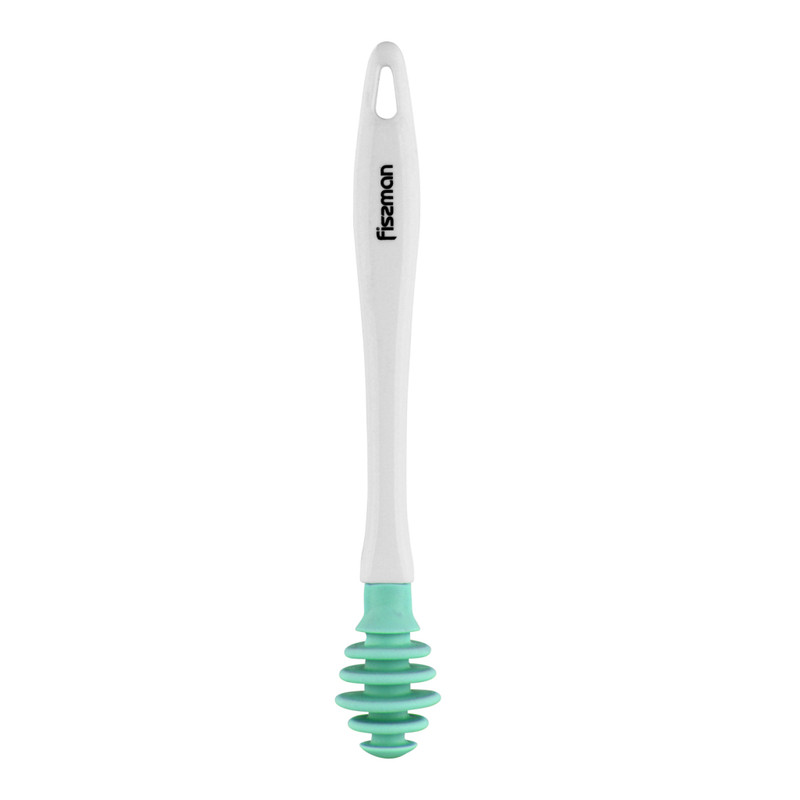 Fissman Honey Server Spoon with Plastic Handle Silicone Green 20cm
