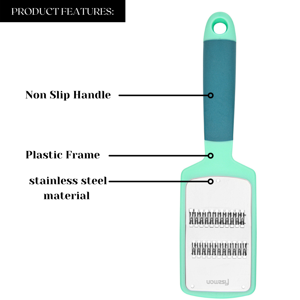 Fissman Cheese Hand Julienne Stainless Grater Mint Green 26cm